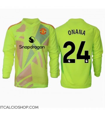 Manchester United Andre Onana #24 Portiere Seconda Maglia 2024-25 Manica Lunga
